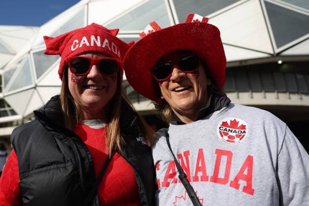 Mandatory Credit: Photo by Isabel Infantes Shutterstock (14016156g) Melbourne, Australia, July 21st 2023: Canada fans ahead of the 2023 FIFA Womens World Cup football match between Nigeria and Canada at Rectangular Stadium in Melbourne, Australia.(Isabel Infantes Shutterstock) Nigeria Women v Canada Women, FIFA Women s World Cup, Group B, Football, Melbourne Rectangular Stadium, Melbourne. Australia - 21 Jul 2023 Editorial use only Nigeria Women v Canada Women, FIFA Women s World Cup, Group B, Football, Melbourne Rectangular Stadium, Melbourne. Australia - 21 Jul 2023 Editorial use only  Copyright: xIsabelxInfantes Shutterstockx 14016156g