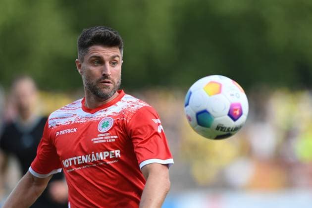 Moritz Stoppelkamp (Rot Weiss Oberhausen) 19.07.2023, Fussball GER, Saison 2023 24, 1. Bundesliga, Testspiel, Rot-Weiss Oberhausen - Borussia Dortmund 2:3 Oberhausen Nordrhein Westfalen Deutschland *** Moritz Stoppelkamp Rot Weiss Oberhausen 19 07 2023, football GER, season 2023 24, 1 Bundesliga, test match, Rot Weiss Oberhausen Borussia Dortmund 2 3 Oberhausen North Rhine Westphalia Germany Team2