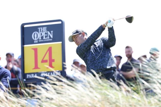 Japan s Hideki Matsuyama on the 14 hole during the day 1 of the 2023 British Open Golf Championship at the Royal Liverpool Golf Club in Wirral, England, on July 20, 2023. Noxthirdxpartyxsales  (224539046)