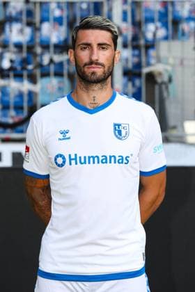 Cristiano Piccini (1. FC Magdeburg,2) - 2. Fussball Bundesliga Portraittermin 2023 2024 offizieller Fototermin 1. FC Magdeburg in der MDCC Arena in Magdeburg - Porträt, Portrait,Einzelbild,Deutschland, Fussball, Maenner,GER,20.07.2023