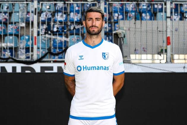 Cristiano Piccini (1. FC Magdeburg,2) - 2. Fussball Bundesliga Portraittermin 2023 2024 offizieller Fototermin 1. FC Magdeburg in der MDCC Arena in Magdeburg - Porträt, Portrait,Einzelbild,Deutschland, Fussball, Maenner,GER,20.07.2023