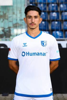Jason Ceka (1. FC Magdeburg,10) - 2. Fussball Bundesliga Portraittermin 2023 2024 offizieller Fototermin 1. FC Magdeburg in der MDCC Arena in Magdeburg - Porträt, Portrait,Einzelbild,Deutschland, Fussball, Maenner,GER,20.07.2023