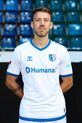 Connor Krempicki (1. FC Magdeburg,13) - 2. Fussball Bundesliga Portraittermin 2023 2024 offizieller Fototermin 1. FC Magdeburg in der MDCC Arena in Magdeburg - Porträt, Portrait,Einzelbild,Deutschland, Fussball, Maenner,GER,20.07.2023