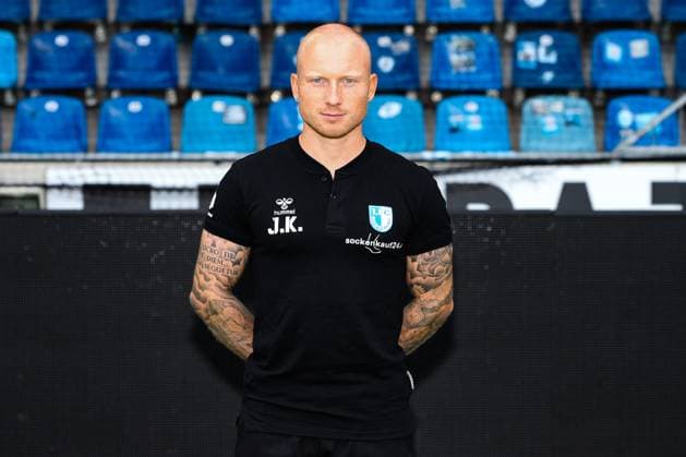 Athletiktrainer Jannik Kirchenkamp (1. FC Magdeburg) - 2. Fussball Bundesliga Portraittermin 2023 2024 offizieller Fototermin 1. FC Magdeburg in der MDCC Arena in Magdeburg - Porträt, Portrait,Einzelbild,Deutschland, Fussball, Maenner,GER,20.07.2023