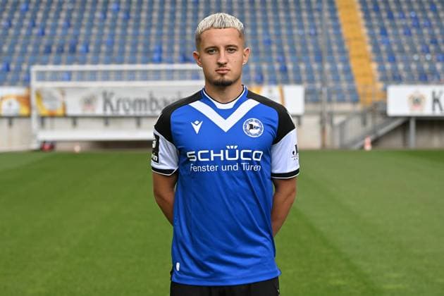 Bielefeld, Schueco Arena, 20.07.23, GER, Herren, DSC Arminia Bielefeld, 3. LIga, Porträttermin 2023-2024 Bild: Vladislav Cherny; DSC Arminia Bielefeld; 3. Liga, Porträttermin 2023 2024 Only for editorial use! NRW Deutschland