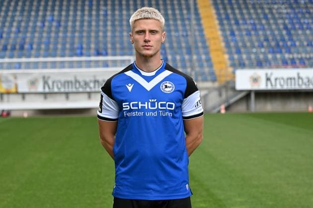 Bielefeld, Schueco Arena, 20.07.23, GER, Herren, DSC Arminia Bielefeld, 3. LIga, Porträttermin 2023-2024 Bild: Louis Oppie; DSC Arminia Bielefeld; 3. Liga, Porträttermin 2023 2024 Only for editorial use! NRW Deutschland