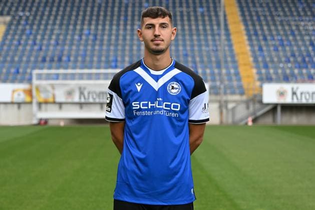 Bielefeld, Schueco Arena, 20.07.23, GER, Herren, DSC Arminia Bielefeld, 3. LIga, Porträttermin 2023-2024 Bild: Semi Belkahia; DSC Arminia Bielefeld; 3. Liga, Porträttermin 2023 2024 Only for editorial use! NRW Deutschland
