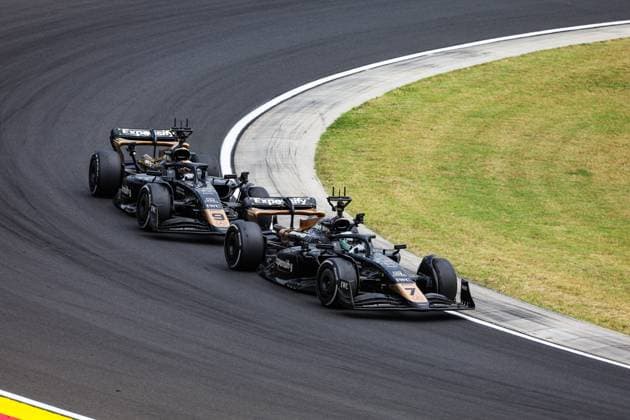07 APX GP Modified F2 car prepared by Mercedes Applied Science and Carlin for the fictional Apex team in the F1 movie by Apple Studios Bruckheimer Films, during the 2023 Formula 1 Qatar Airways Hungarian Grand Prix, 11th round of the 2023 Formula One World Championship, WM, Weltmeisterschaft from July 21 to 23, 2023 on the Hungaroring, in Mogyorod, Hungary - F1 - HUNGARIAN GRAND PRIX 2023 DPPI Panoramic  00123026_G0OD6248 