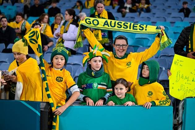 Sydney, NSW, Australia, Australian fans before FIFA Women™s World Cup 2023 Group B match Australia v Republic of Ireland at Stadium Australia 20 July 2023, Sydney, Australia. (Keith McInnes SPP)  Copyright: xKeithxMcInnesx xSPPx spp-en-KeMc-rmfc020623114