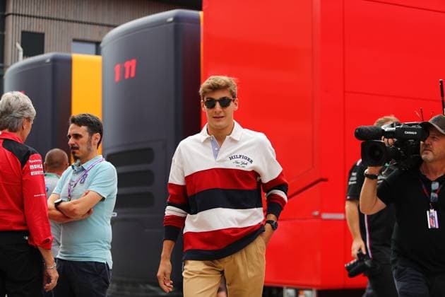 Formula 1 Championship - 2023 Formula 1 Qatar Airways Hungarian Grand Prix, Formula One World Championship, WM, Weltmeisterschaft - Paddock and Free Practice George Russell (GBR) Mercedes W14 E Performance& xA;& xA;on Paddock, Friday Jul21, FORMULA 1 QATAR AIRWAYS HUNGARIAN GRAND PRIX 2023 - Jul21 to Jul23 2023 Hungaroring, Budapest, Hungary during 2023 Formula 1 Qatar Airways Hungarian Grand Prix, Formula One World Championship - Paddock and Free Practice, Formula 1 Championship in Mogyorod, Hungary, July 21 2023 Mogyorod Hungaroring Hungary Copyright: xAlessioxDexMarcox xLiveMediax LPS_1002573