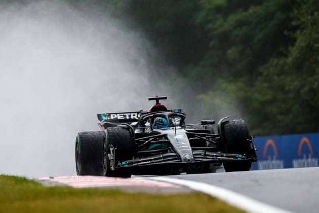 63 George Russell (GBR, Mercedes-AMG Petronas F1 Team), F1 Grand Prix of Hungary at Hungaroring on July 21, 2023 in Budapest, Hungary. (Photo by HOCH ZWEI) Budapest Hungary