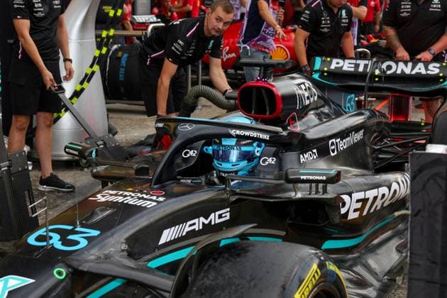 63 George Russell (GBR, Mercedes-AMG Petronas F1 Team), F1 Grand Prix of Hungary at Hungaroring on July 21, 2023 in Budapest, Hungary. (Photo by HOCH ZWEI) Budapest Hungary