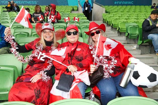 July 21, 2023, Melbourne, Australia: Canadian fans seen before the FIFA Women s World Cup Australia & New Zealand 2023 Group match between Nigeria and Canada at Melbourne Rectangular Stadium. The game ended a draw 0:0. Melbourne Australia - ZUMAs197 20230721_zaa_s197_041 Copyright: xGeorgexHitchensx