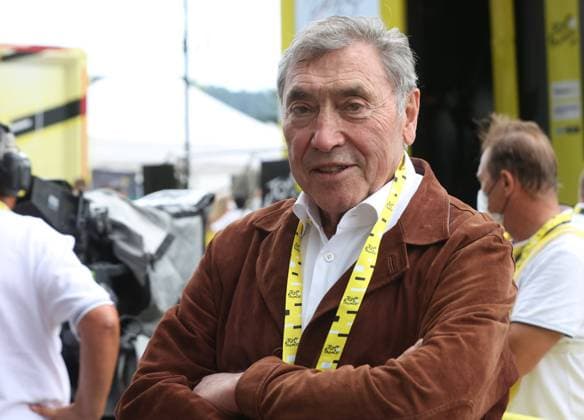 TDF JURA POLIGNY 2023 PHOTOPQR L ALSACE Jean-François FREY ; Poligny ; 21 07 2023 ; La légende du cyclisme Eddy Merckx lors de l arrivée de l étape du Tour de France à Poligny le 21 Juillet 2023. - TOUR DE FRANCE JULY 21, 2023 STAGE 19 MOIRANS EN MONTAGNE > POLIGNY Poligny Jura Franche-Comté France  Copyright: xPHOTOPQR L ALSACE MAXPPPxJean-FrançoisxFREYx 20230721ALS6317 20230721ALS6317