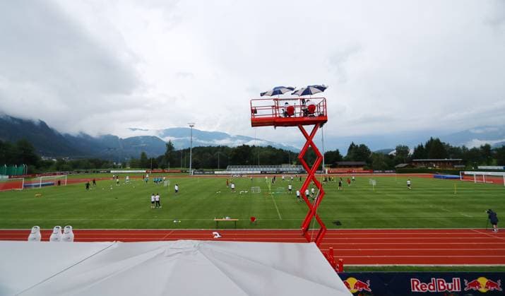 RB Leipzig - Italien Trainingslager Bruneck, 21.07.2023, Sportpark Reiperting Reischach, Fussball, RB Leipzig (GER Bundesliga) - Trainingslager in Südtirol Italien , Im Bild: Übersicht ,