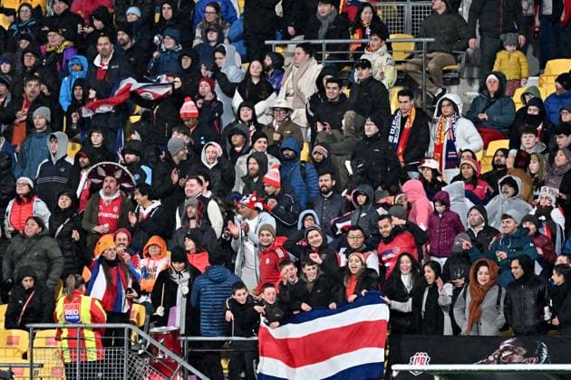 21st July 2023: Wellington, New Zealand: Costa Rica fans show their support during the FIFA Women& x2019;s World Cup Group C - Spain versus Costa Rica at Wellington Regional Stadium, Wellington New Zealand  ActionPlus12533184 MasanorixUdagawa