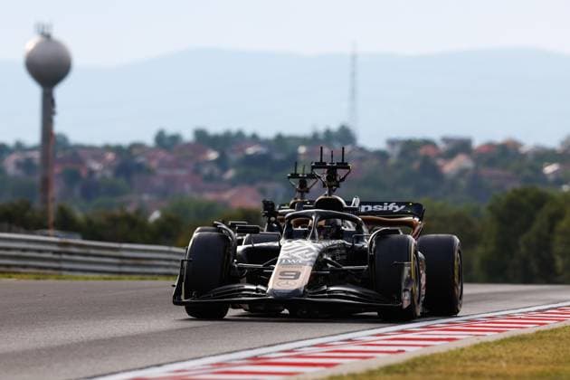 Cars of the fictional Apex APXGP Team, for the upcoming Formula One based movie Apex by Apple Studios and Bruckheimer Films, F1 Grand Prix of Hungary at Hungaroring on July 21, 2023 in Budapest, Hungary. (Photo by HOCH ZWEI) Budapest Hungary