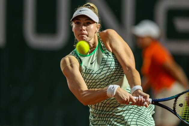 Tennis Internationals - WTA, Tennis Damen 250 - Hungarian Grand Prix Fanny Stollar (HUN) during the quarterfinal match of WTA250 Hungarian Gran Prix Tennis on July 21st before being interupted by the rain storm, 2023 at Romai Teniszakademia, Budapest, Hungary Budapest Budapest Hungary Copyright: xVinnyxOrlandox xLiveMediax LPS_1003619