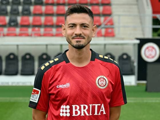 21.07.2023, xjhx, Fussball 2.Bundesliga, SV Wehen Wiesbaden Fototermin Saison 2023 24 emspor, Nico Rieble (27); SV Wehen Wiesbaden; 2.BL, Porträttermin 2023 2024 (DFL DFB REGULATIONS PROHIBIT ANY USE OF PHOTOGRAPHS as IMAGE SEQUENCES and or QUASI-VIDEO) Wiesbaden