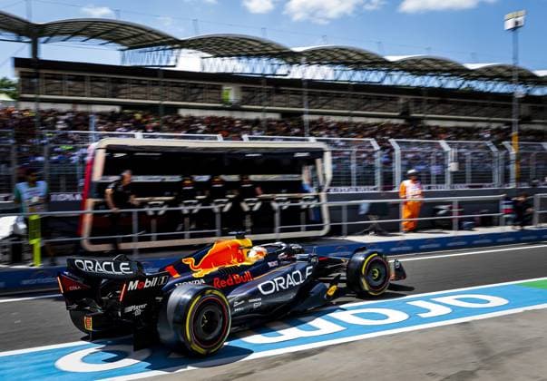 BUDAPEST - Max Verstappen (Red Bull Racing) during the 3rd free practice on the Hungaroring Circuit in the run-up to the Grand Prix of Hungary. ANP REMKO DE WAAL F1 Grand Prix of Great Britain - Practice 2023 xVIxANPxSportx xxANPxIVx 474060597 originalFilename: 474060597.jpg