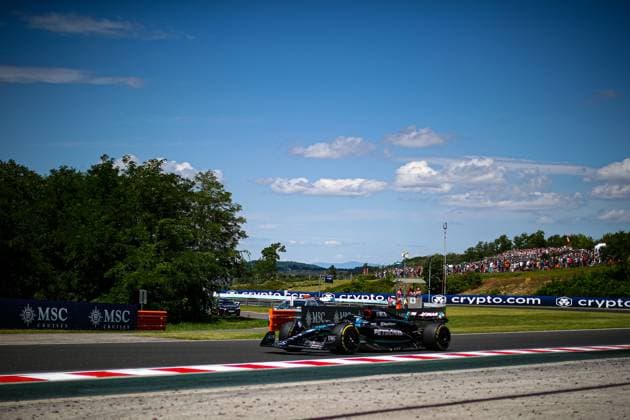 63 George Russell, (GRB) AMG Mercedes Ineos during the Hungarian GP, Budapest 20-23 July 2023 at the Hungaroring, Formula 1 World Championship, WM, Weltmeisterschaft 2023.  Copyright: xFedericoxBasile IPAx xipa-agencyx xFedericoxBasile IPAx 0 IPA_IPA39354537