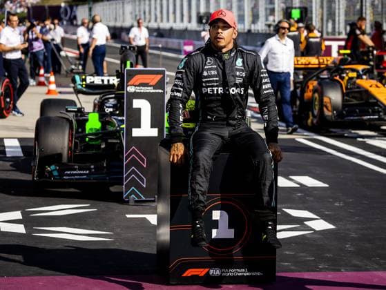 BUDAPEST - Lewis Hamilton (Mercedes) after qualifying on the Hungaroring Circuit in the run-up to the Hungarian Grand Prix. ANP REMKO DE WAAL F1 Grand Prix of Great Britain - Qualifying 2023 xVIxANPxSportx xxANPxIVx 474067782 originalFilename: 474067782.jpg