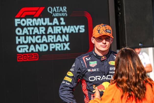Formula 1 Championship - 2023 Formula 1 Qatar Airways Hungarian Grand Prix, Formula One World Championship, WM, Weltmeisterschaft - Free Practice and Qualify a disappointed Max Verstappen (NED) Redbull Racing RB19 during interview post qualify during 2023 Formula 1 Qatar Airways Hungarian Grand Prix, Formula One World Championship - Free Practice and Qualify, Formula 1 Championship in Mogyorod, Hungary, July 22 2023 Mogyorod Hungaroring Hungary Copyright: xAlessioxDexMarcox xLiveMediax LPS_1004591