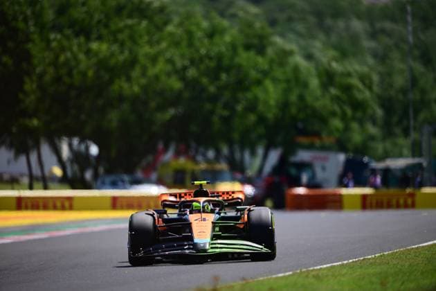 F1 Grand Prix of Hungary - Qualifying Lando Norris McLaren F1 Team drive his single-seater during qualifying of Hungarian GP, 12th round of FIA Formula 1 World Championship, WM, Weltmeisterschaft in Hungaroring , Budapest, Pest County, Hungary, 22 07 23 Budapest Pest County Hungary  Copyright: xAndreaxDiodatox originalFilename:diodato-notitle230722_npM6q.jpg