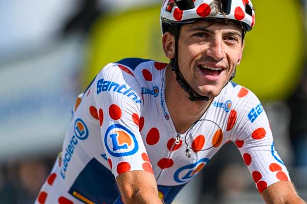 Tour de France 2023 - Stage 20 LE MARKSTEIN FELLERING, FRANCE - JULY 22 : Ciccone Giulio (ITA) of Lidl - Trek at the finish line during stage 20 of the 110th edition of the Tour de France 2023 cycling race, a stage of 133 kms with start in Belfort and finish in Le Markstein Fellering on July 22, 2023 in Le Markstein Fellering, France, 22 07 2023 ( Motordriver Kenny Verfaillie - Le Markstein Fellering France  Copyright: xNicoxVereeckenx