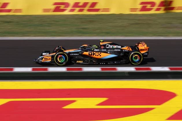 F1 Gran Prix of Hungary Lando Norris of McLaren on track during qualifying for the F1 Grand Prix of Hungary at Hungaroring on July 22, 2023 Mogyorod, Hungary. Mogyorod Hungaroring Hungary Copyright: xMarcoxCanonierox
