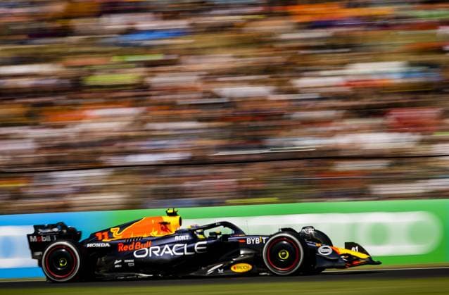 BUDAPEST - Sergio Perez (Red Bull Racing) during the Hungarian Grand Prix at the Hungaroring. ANP REMKO DE WAAL F1 Grand Prix of Hungary 2023 xVIxANPxSportx xxANPxIVx 474123258 originalFilename: 474123258.jpg