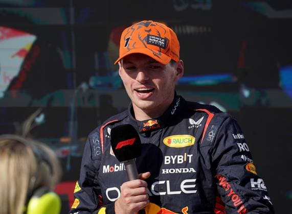 Formel 1 Grand Prix Großer Preis von Ungarn 2023 23.07.2023, Hungaroring, Budapest, Formel 1 Grand Prix Großer Preis von Ungarn 2023 , im Bild Sieger Max Verstappen (NLD), Oracle Red Bull Racing, 2.Platz für Lando Norris (GBR), McLaren F1 Team, 3.Platz für Sergio Perez (MEX), Oracle Red Bull Racing