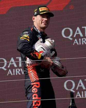 Formel 1 Grand Prix Großer Preis von Ungarn 2023 23.07.2023, Hungaroring, Budapest, Formel 1 Grand Prix Großer Preis von Ungarn 2023 , im Bild Sieger Max Verstappen (NLD), Oracle Red Bull Racing, 2.Platz für Lando Norris (GBR), McLaren F1 Team, 3.Platz für Sergio Perez (MEX), Oracle Red Bull Racing