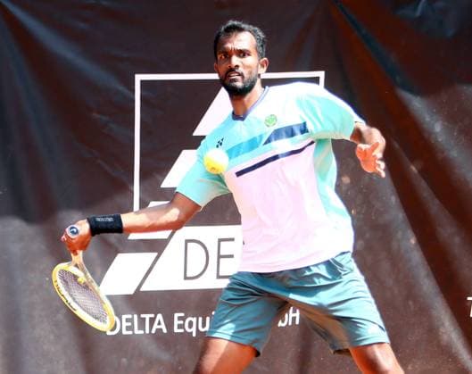 Narayanaswamy SRIRAM BALAJI (Palmengarten), Pullach bei Muenchen, Tennisclub Grosshesselohe, 23.07.23, Tennis, 1. Bundesliga Herren, TC GrooÅ¸hesselohe vs FTC Palmengarten,