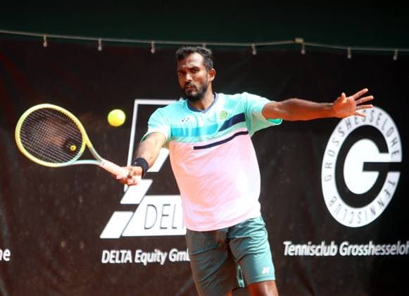 Narayanaswamy SRIRAM BALAJI (Palmengarten), Pullach bei Muenchen, Tennisclub Grosshesselohe, 23.07.23, Tennis, 1. Bundesliga Herren, TC GrooÆ’AÂ¸hesselohe vs FTC Palmengarten,