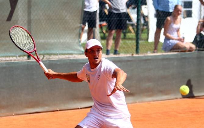 Luciano DADERI (Grosshesselohe), Pullach bei Muenchen, Tennisclub Grosshesselohe, 23.07.23, Tennis, 1. Bundesliga Herren, TC GrooÅ¸hesselohe vs FTC Palmengarten,