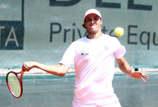 Luciano DADERI (Grosshesselohe), Pullach bei Muenchen, Tennisclub Grosshesselohe, 23.07.23, Tennis, 1. Bundesliga Herren, TC Großhesselohe vs FTC Palmengarten,