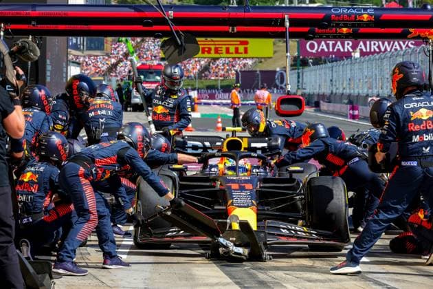 11 Sergio Perez (MEX, Oracle Red Bull Racing), F1 Grand Prix of Hungary at Hungaroring on July 23, 2023 in Budapest, Hungary. (Photo by HOCH ZWEI) Budapest Hungary