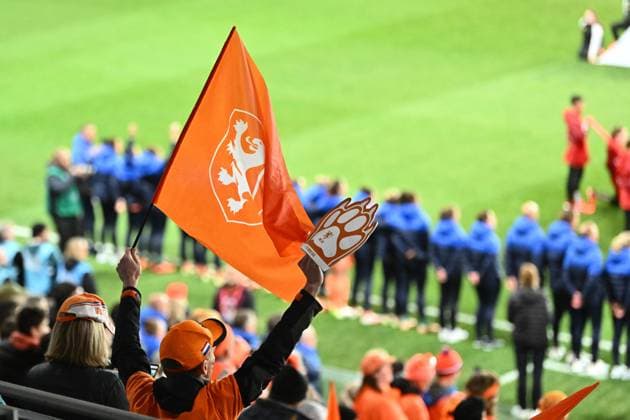 23rd July 2023; Dunedin, New Zealand: Netherlands fans. FIFA Women& x2019;s World Cup match between the Netherlands and Portugal held at the Dunedin Stadium, Dunedin, New Zealand  ActionPlus12534601 BlakexArmstrong