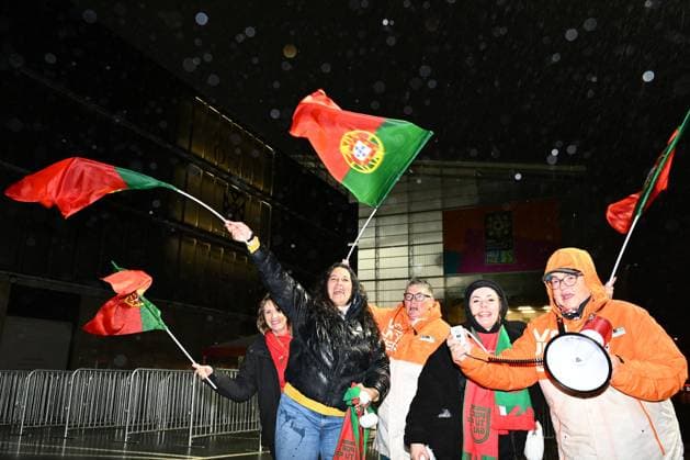 23rd July 2023; Dunedin, New Zealand: Portugal fans. FIFA Women& x2019;s World Cup match between the Netherlands and Portugal held at the Dunedin Stadium, Dunedin, New Zealand  ActionPlus12534596 BlakexArmstrong