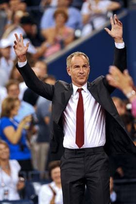 Celebs attends the opening ceremony of US Open Former USA s tennis player John McEnroe attends the opening ceremonies during the first day of the 2008 US Open at the Billie Jean King National Tennis Center in New York City, NY, USA on August 25, 2008. Photo by Corinne Dubreuil Cameleon ABACAPRESS.COM New York City NY  Copyright: xDubreuilxCorinne ABACAx 161817_17 DubreuilxCorinne ABACAx 161817_17