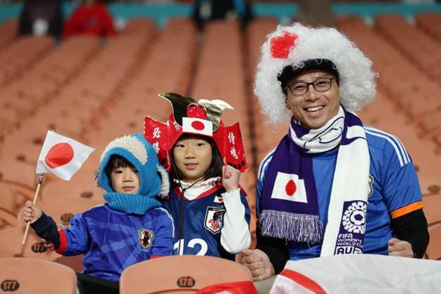Japan Supporters, Jul 22, 2023 - Football Soccer : Japan Supporters pose prior to the FIFA Womens World Cup Australia & New Zealand 2023 Group C match between Japan and Zambia at Waikato Stadium in Hamilton, New Zealand. Noxthirdxpartyxsales  (224797424)