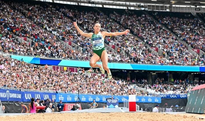 Wanda Diamond League London Athletics Meet 2023 BEKH-ROMANCHUK Maryna, Ukraine in the Womens Long Jump during the Wanda Diamond League London Athletics Meet at the London Stadium, Queen Elizabeth Park, London, UK on July 23 2023., Credit:Lee Floyd Avalon UK, London, London Stadium, Queen Elizabeth  Copyright: xLeexFloydx xAvalonx 0791575083