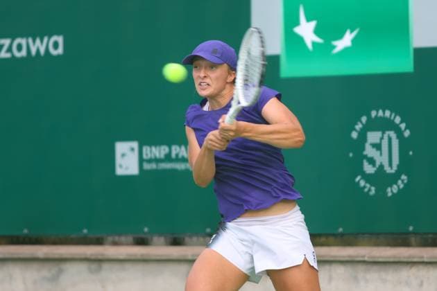 WARSZAWA 24.07.2023 TURNIEJ TENISOWY BNP PARIBAS WARSAW OPEN 2023 --- WOMENS WTA, Tennis Damen 250 TENNIS TOURNAMENT BNP PARIBAS WARSAW OPEN TRENING IGA SWIATEK FOT. ANNA KLEPACZKO FOTOPYK NEWSPIX.PL --- Newspix.pl  230724LUM155