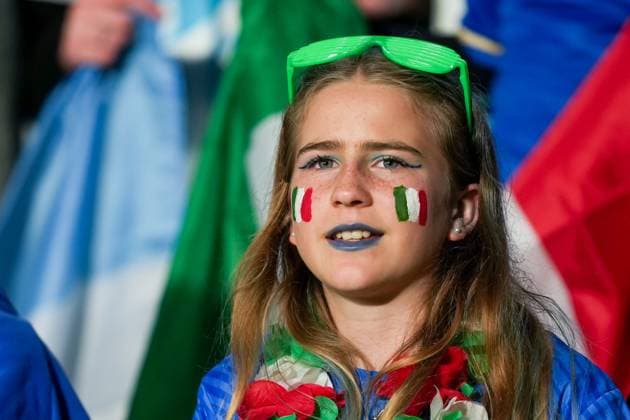 Auckland, New Zealand, July 24th 2023: Italian fan during the FIFA Womens World Cup 2023 Group G football match between Italy and Argentina at Eden Park in Auckland, New Zealand. (Daniela Porcelli SPP)  Copyright: xDanielaxPorcellix xSPPx spp-en-DaPoSp-20230724-DP109458