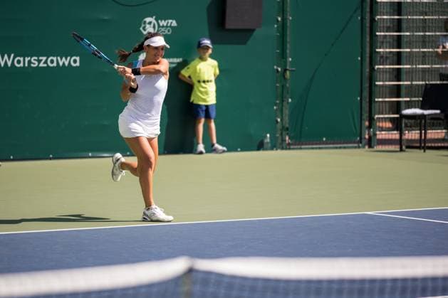 Tennis, WTA-Turnier in Warschau LUCREZIA STEFANINI (ITA) TENNIS : BNP Parisbas Varsovie Open - WTA250 - 25 07 2023 FrancoisAsal Panoramic  