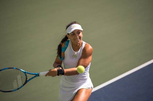 Tennis, WTA-Turnier in Warschau LUCREZIA STEFANINI (ITA) TENNIS : BNP Parisbas Varsovie Open - WTA250 - 25 07 2023 FrancoisAsal Panoramic  