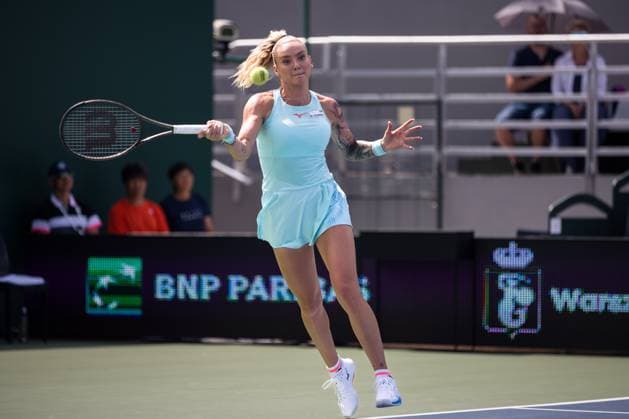 Tennis, WTA-Turnier in Warschau TEREZA MARTINCOVA (CZE) TENNIS : BNP Parisbas Varsovie Open - WTA250 - 25 07 2023 FrancoisAsal Panoramic  