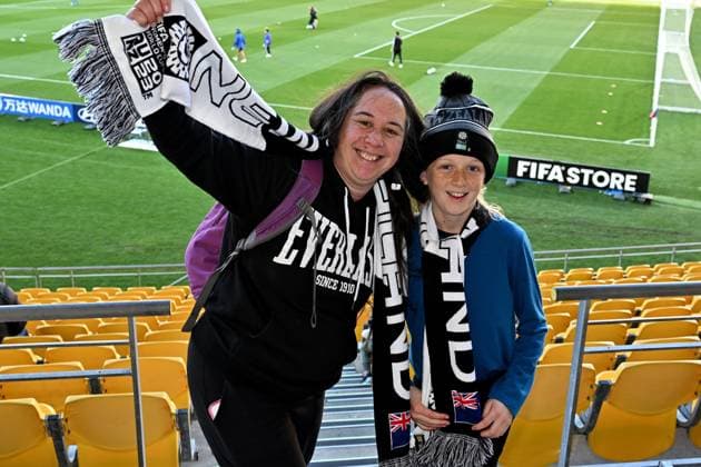 25th July 2023: Wellington, New Zealand: New Zealand fans show their support before the FIFA Women& x2019;s World Cup Group A - New Zealand versus Philippines at Wellington Regional Stadium, Wellington, New Zealand  ActionPlus12535216 MasanorixUdagawa
