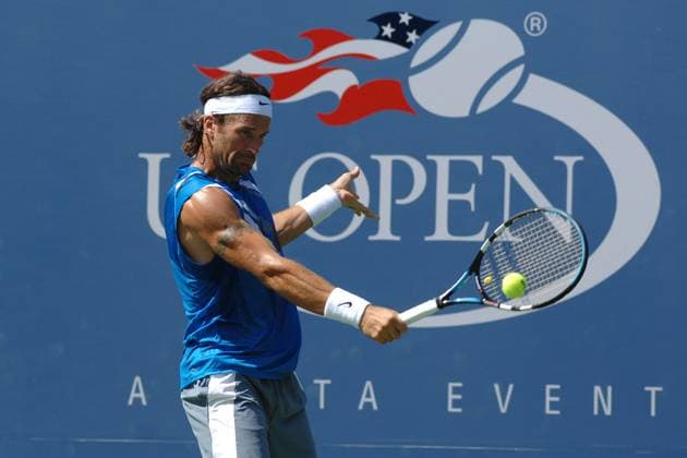 Fourth round of the Tennis US Open tournament in New York City Spain s Carlos Moya defeats Letonia s Ernest Gulbis 7-5, 6-2, 6-7, 6-4 in their fourth round match of the Tennis US Open tournament held at the Arthur Ashe stadium in Flushing Meadows, New York City, NY, USA on September 4, 2007. Photo by Corinne Dubreuil Cameleon ABACAPRESS.COM New York City NY  Copyright: xDubreuilxCorinne ABACAx 130781_04 DubreuilxCorinne ABACAx 130781_04